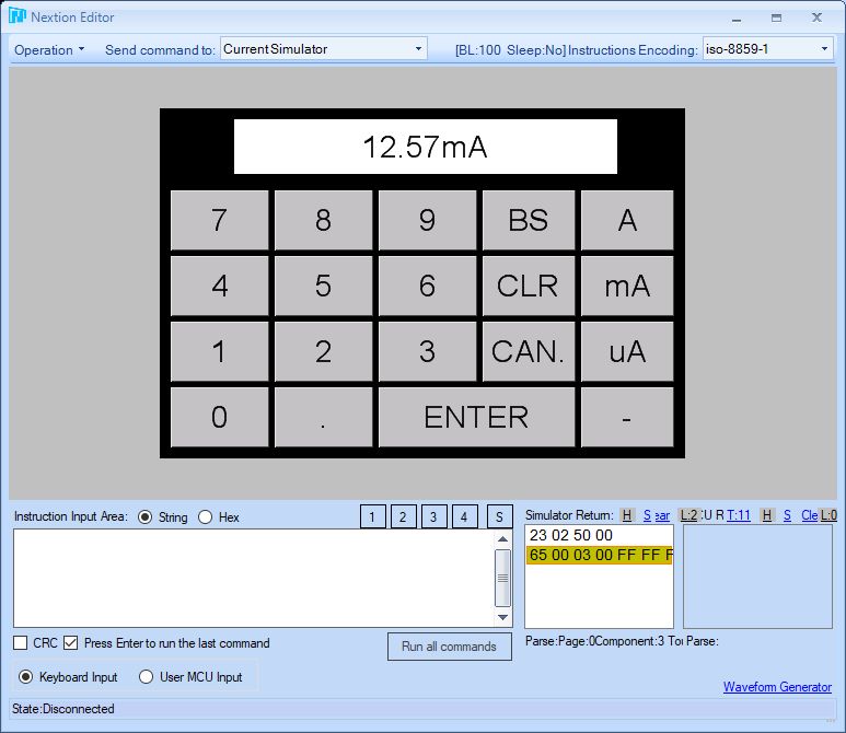 nextion keypad